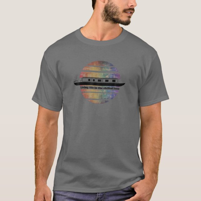 Camiseta NARROWBOAT . Guay Se Apagó . BOTE CANAL, BARRA (Anverso)