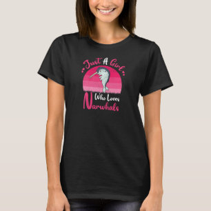 Camiseta Narval de época Solo una chica que ama a Narwha