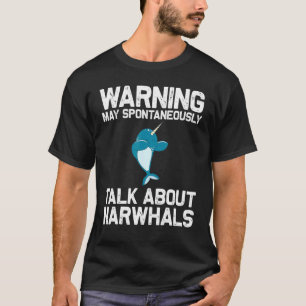 Camiseta Narval Para Hombres Mujeres Narval Mar Pez Unicorn