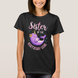Camiseta Narwal Chica de cumpleaños Fiesta suministros Sist