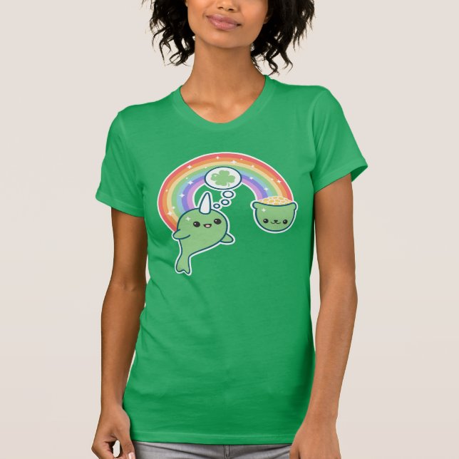 Camiseta Narwhal afortunado (Anverso)