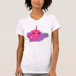 Camiseta Narwhal (burbujas púrpuras)