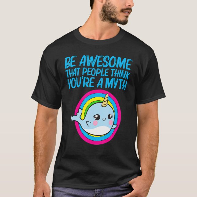 Camiseta Narwhal De Guay Para Hombres Mujeres Arcoiris Tusk (Anverso)