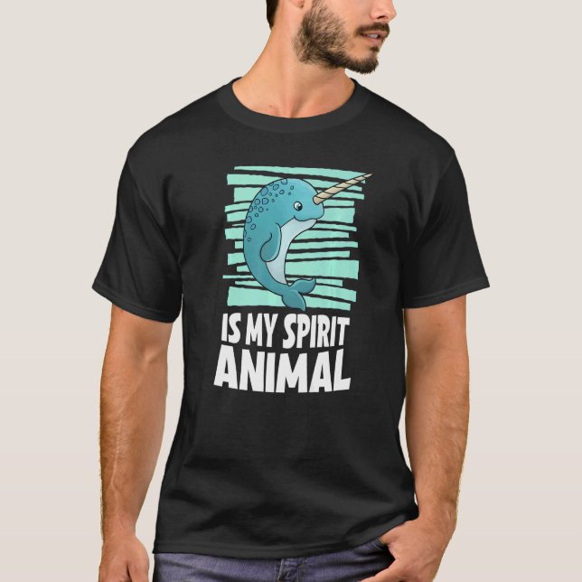 Camiseta Narwhal es mi animal espiritual, pequeño narwhal q (Anverso)