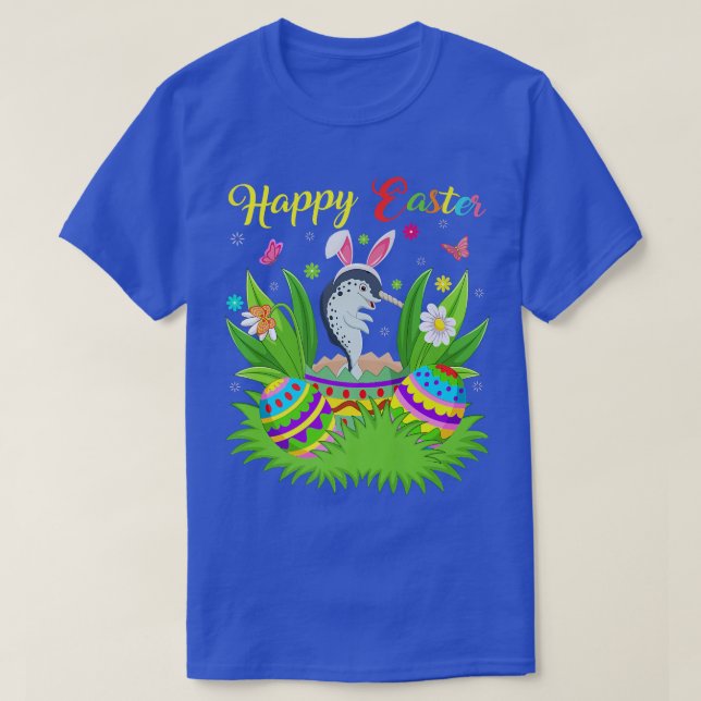 Camiseta Narwhal Fish Lover Floral Easter Egg Funny Narwhal (Diseño del anverso)