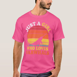 Camiseta Narwhal Fish Vintage Un Chica que ama a Narwhal