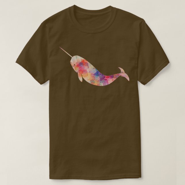 Camiseta Narwhal Geométrica (Diseño del anverso)