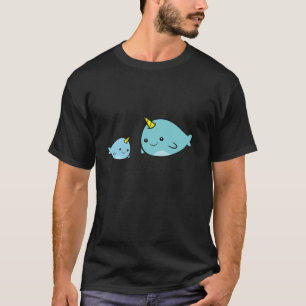 Camiseta Narwhal gracioso a mamá y bebé