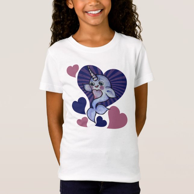 Camiseta Narwhal love (Anverso)