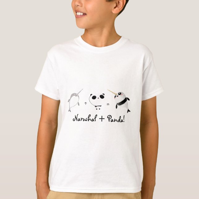 Camiseta ¡Narwhal más panda! (Anverso)