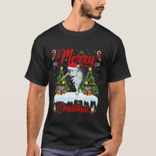 Camiseta Narwhal Merry Christmas Tree iluminando a Santa Na