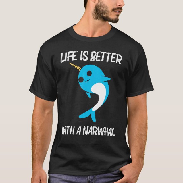 Camiseta Narwhal Para Hombres Mujeres Narwhale Narwhal Tusk (Anverso)