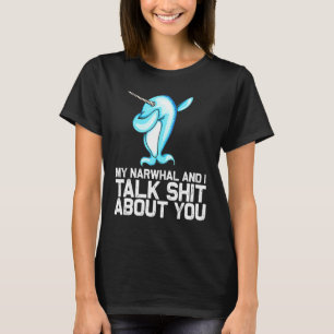 Camiseta Narwhal Para Hombres Mujeres Que Están Paseando Ba