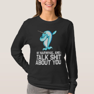 Camiseta Narwhal Para Hombres Mujeres Que Están Paseando Ba