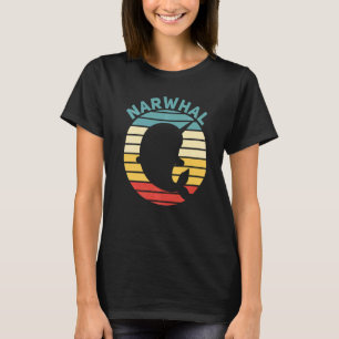 Camiseta Narwhal Retro Sunset Unicornio del mar Narwhal
