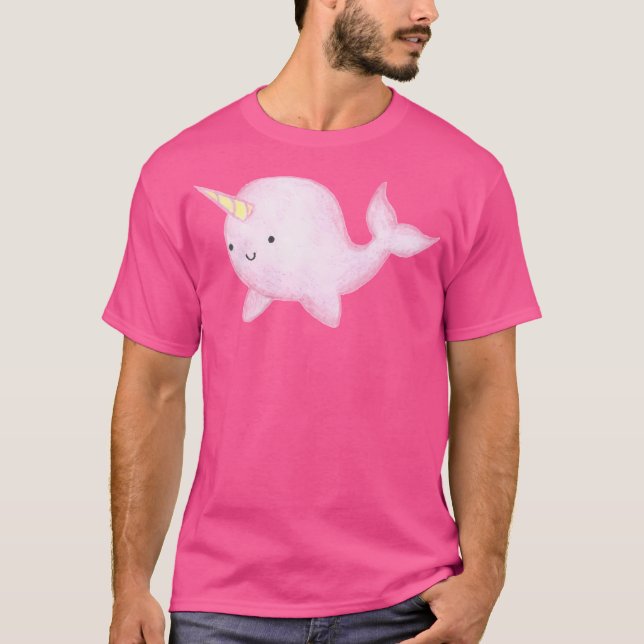 Camiseta Narwhal rosado (Anverso)