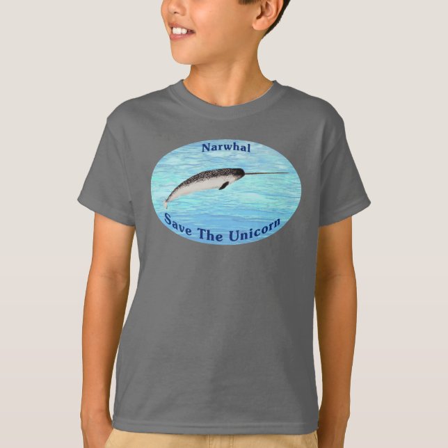 Camiseta Narwhal - Salven al unicornio (Anverso)