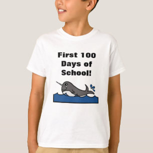 Camiseta ¡Narwhal Splash Primeros 100 días de clases!
