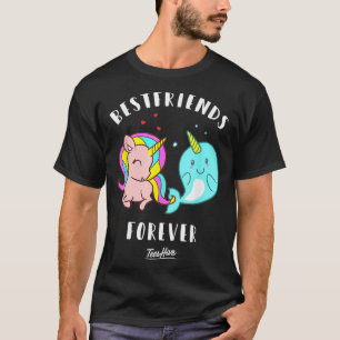 Camiseta Narwhal Unicorn Best Friends 