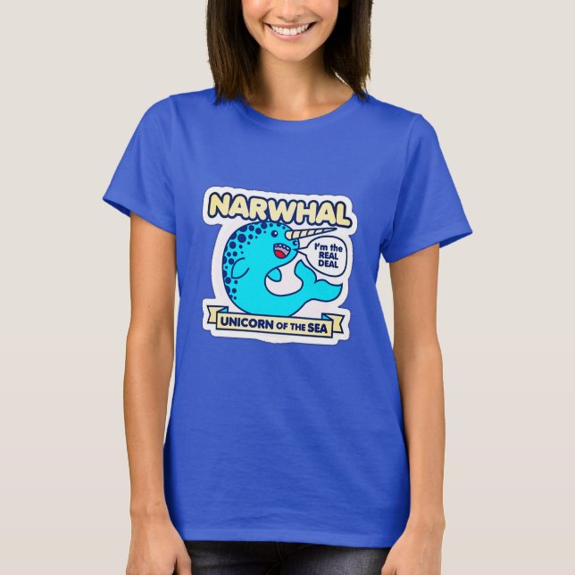 Camiseta Narwhal Unicorn Del Mar (Anverso)