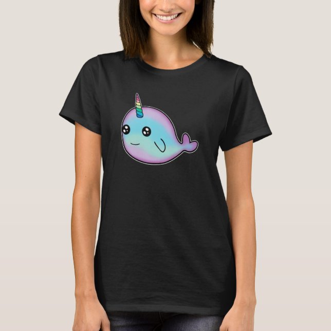 Camiseta Narwhal Unicorn Of The Sea  Girls Kids Women (Anverso)