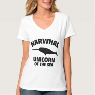 Camiseta Narwhale Unicorn Del Mar