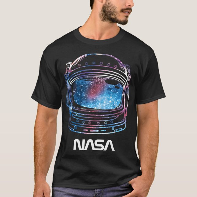 Camiseta NASA Galaxia Lineart Relleno Casco (Anverso)