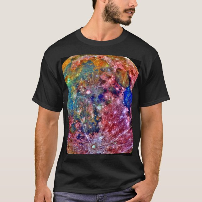 Camiseta NASA - Galileo - luna - color falso (Anverso)