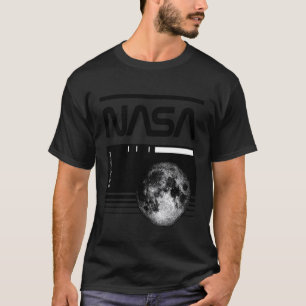 Camiseta NASA - Plano de la Luna y Código de Barras