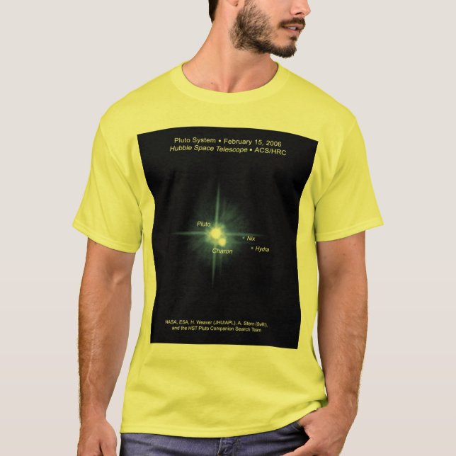 Camiseta NASA/Plutón/Charon/Nix/Hydra (Anverso)