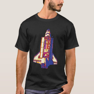 Camiseta NASA Space Shuttle Discovery visto desde Mir arte 