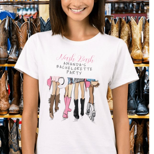 Camiseta Nash Bash Bridesmaid Bachelorette Personalizado de (Subido por el creador)