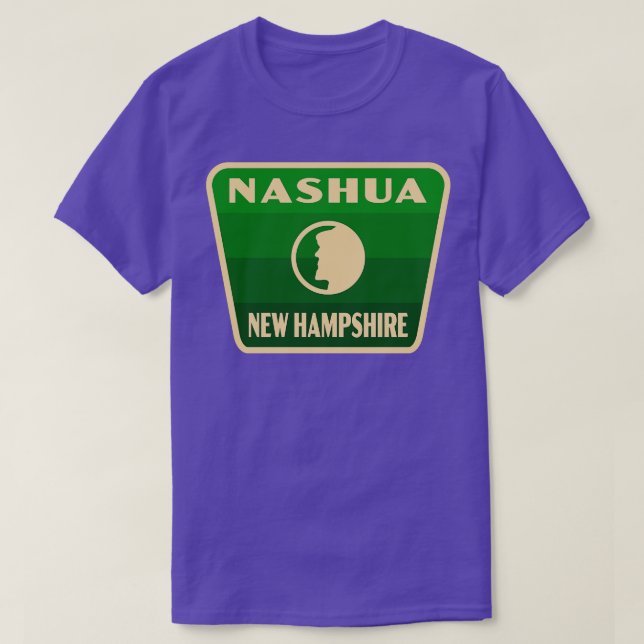 Camiseta Nashhua New Hampshire Insignia Retro Green (Diseño del anverso)
