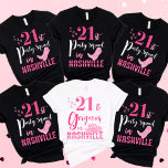 Camiseta Nashville 21st Crew Birthday Chica<br><div class="desc">Presentamos nuestra camiseta Chica Nashville 21st Birthday, la manera perfecta de celebrar un cumpleaños histórico con un toque de encanto de Music City. Diseñado con cuidado, este té encarna el espíritu de la vibrante vida nocturna de Nashville y su encanto de tono honky. Ya sea que estés en Broadway por...</div>