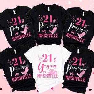Camiseta Nashville 21st Crew Birthday Chica