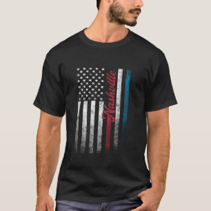 Camiseta Nashville 4 de julio Bandera Americana América Pat