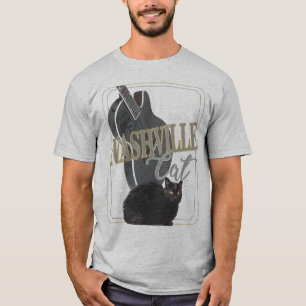 Camiseta Nashville Cat Black Cat Guitar DD