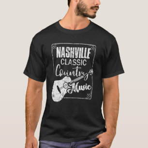 Camiseta Nashville Classic Country Music Tennessee Guitar P