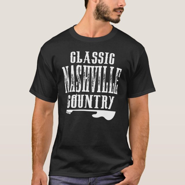 Camiseta Nashville Classic Country Music Tennessee Guitar P (Anverso)