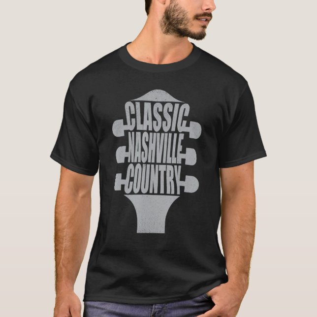 Camiseta Nashville Classic Country Music Tennessee Guitar P (Anverso)