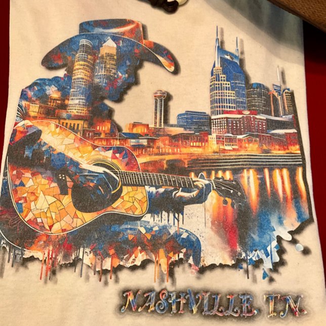 Camiseta Nashville Es Diseño De Mosaic Mosaic Tile De Music (Subido por el creador)
