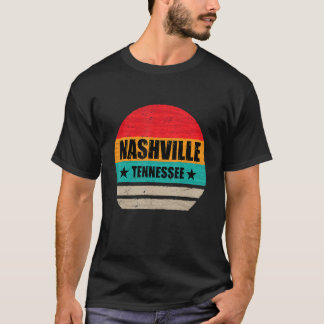 Camiseta Nashville Retro Vintage Sunset Uu State Nashville