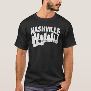 Camiseta Nashville Skyline Tennessee Country Music Guitar P