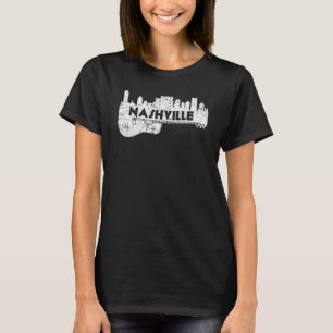 Camiseta Nashville Skyline Tennessee Country Music Guitar P
