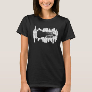 Camiseta Nashville Skyline Tennessee Country Music Guitar P