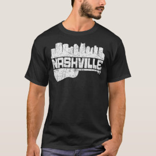 Camiseta Nashville Skyline Tennessee Country Music Guitar P