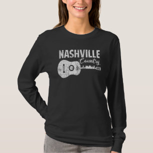 Camiseta Nashville Skyline Tennessee Country Music Guitar P
