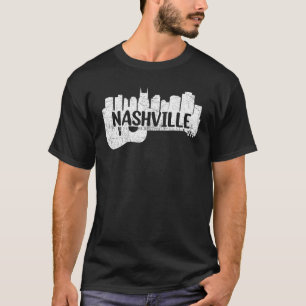 Camiseta Nashville Skyline Tennessee Country Music Guitar P