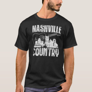 Camiseta Nashville Skyline Tennessee Country Music Guitar P