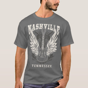 Camiseta Nashville Tennessee Alas angustiadas de guitarra
